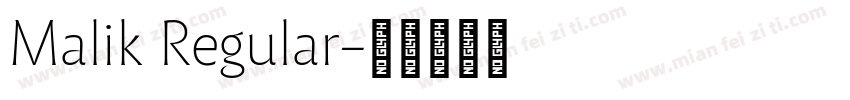 Malik Regular字体转换